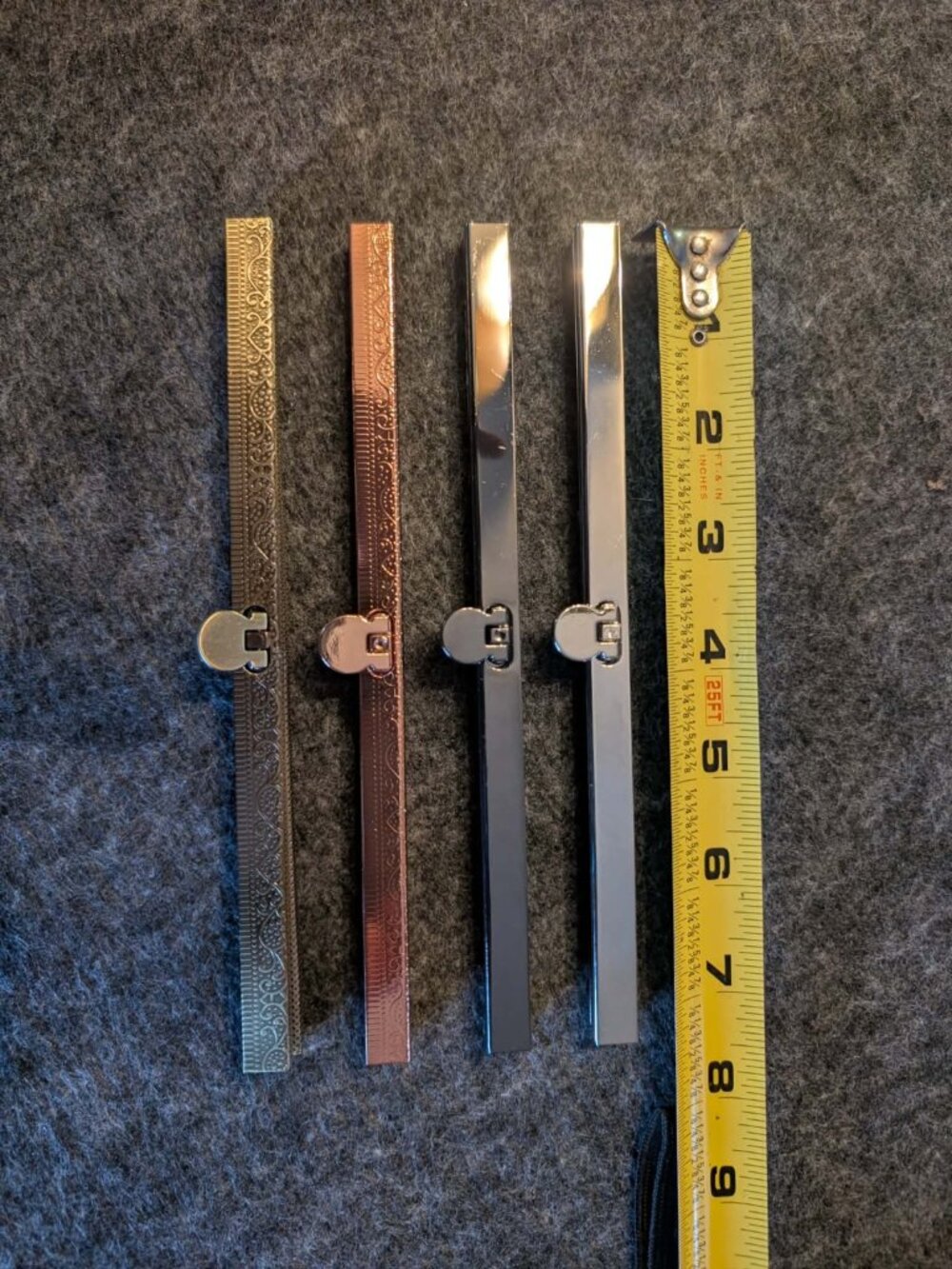 Metal Purse Frame Clasp – 7-1⁄2" (19 cm) – Multiple Finishes Available – New